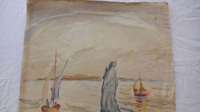 An original watercolour painting by international artist Hedwig Brecher Eibuschitz