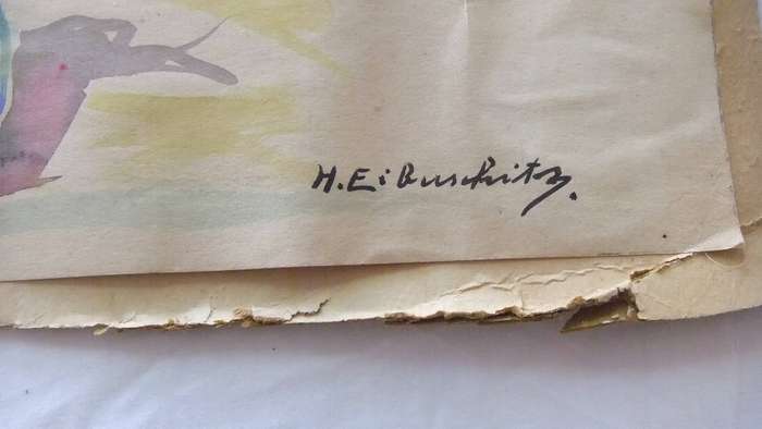 An original still life watercolour painting by international artist Hedwig Brecher Eibuschitz