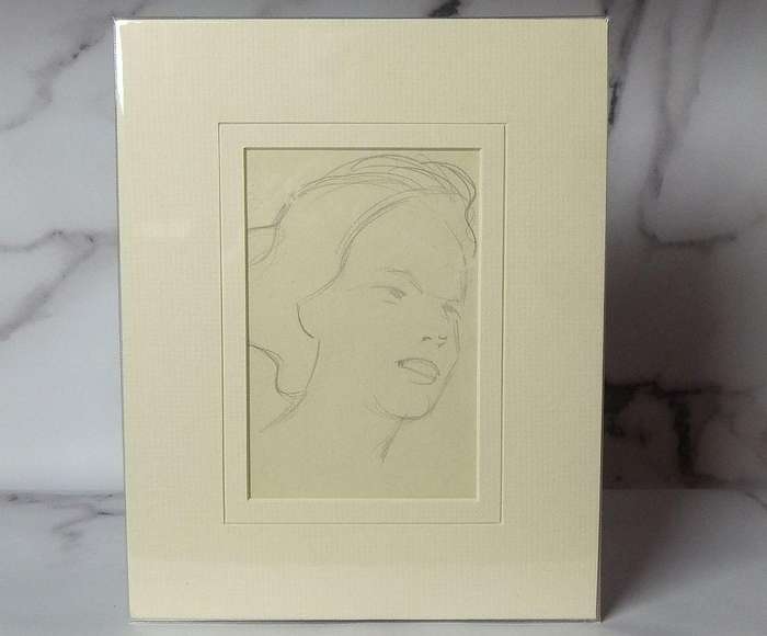 An original pencil sketch by international artist Hedwig Brecher Eibuschitz " figure study "