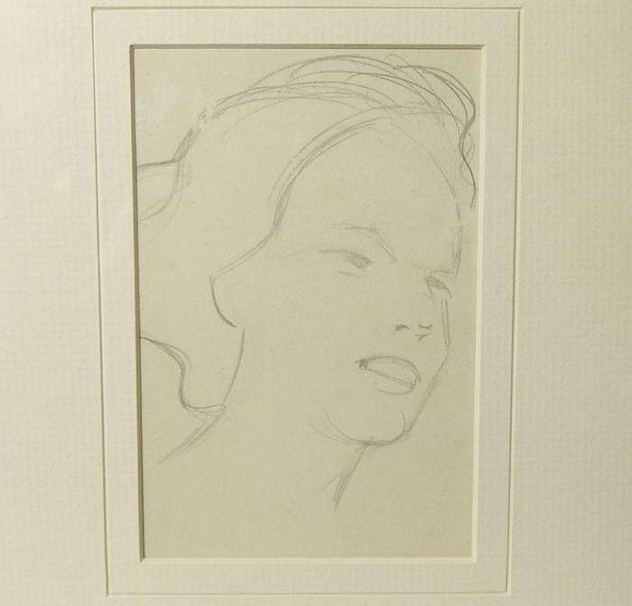An original pencil sketch by international artist Hedwig Brecher Eibuschitz " figure study "