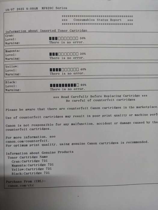 Canon i-SENSYS MF628Cw A4 Colour Multifunction Laser  | Print/Scan/Copy/Fax Excellent condition