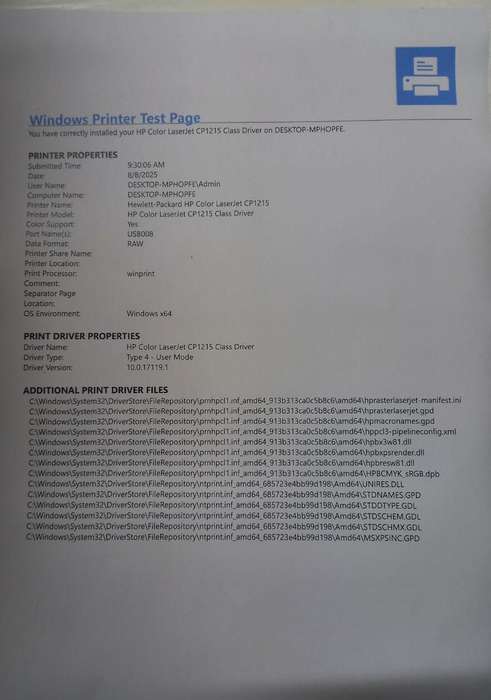 HP Color LaserJet CP1215 Colour Laser Printer