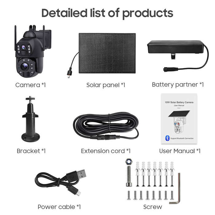 4G Solar Dual Lens PTZ Camera 20X Zoom