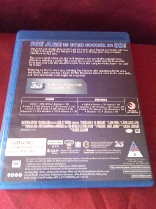 Ice Age 3 Dawn of the Dinosaurs 3D Blu-ray Disc