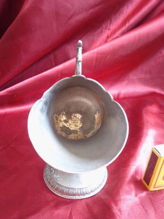 Art Deco Silver Plated Sugar Basin With Original Scoop