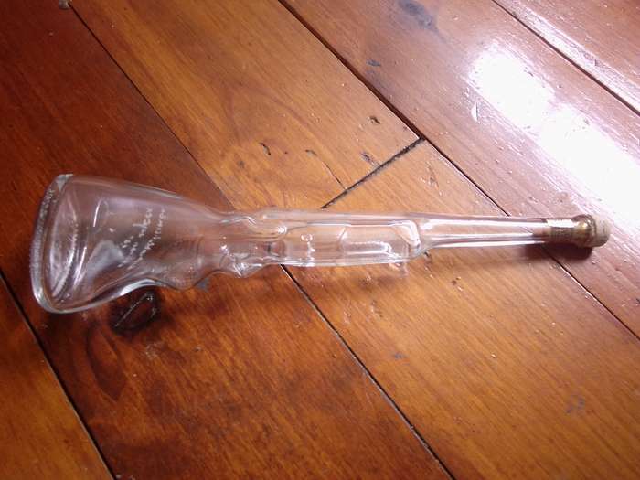 Retro Rifle Shaped German Liqueur Bottle