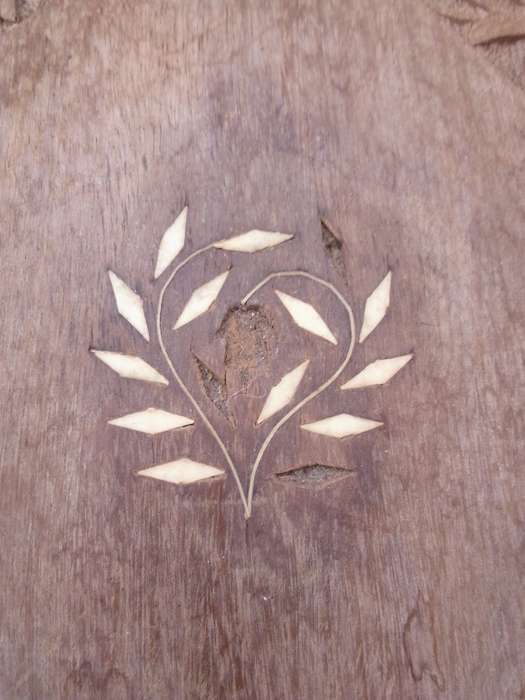 Victorian Inlaid Wooden Fruit Dish