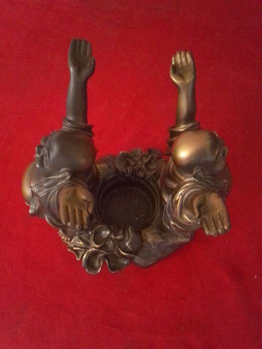 KWC Handpainted Resin Buddha Candle Holder
