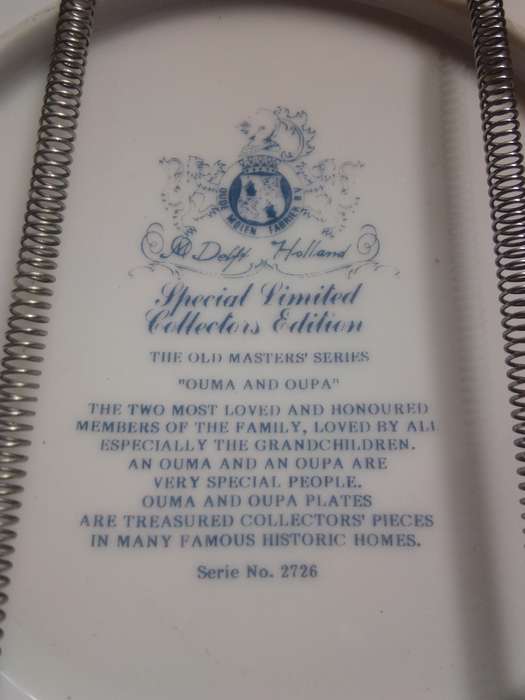 Delft Holland Special Limited Collectors Edition 'Ouma and Oupa'