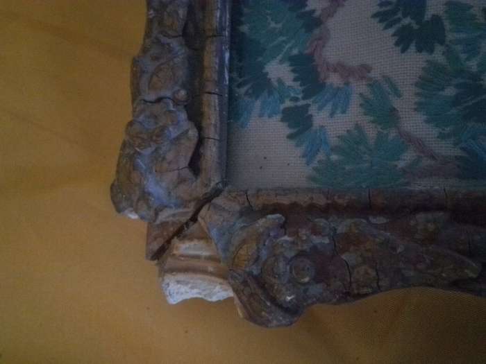 Victorian 'Landscape' Tapestry In Original Ornate Frame