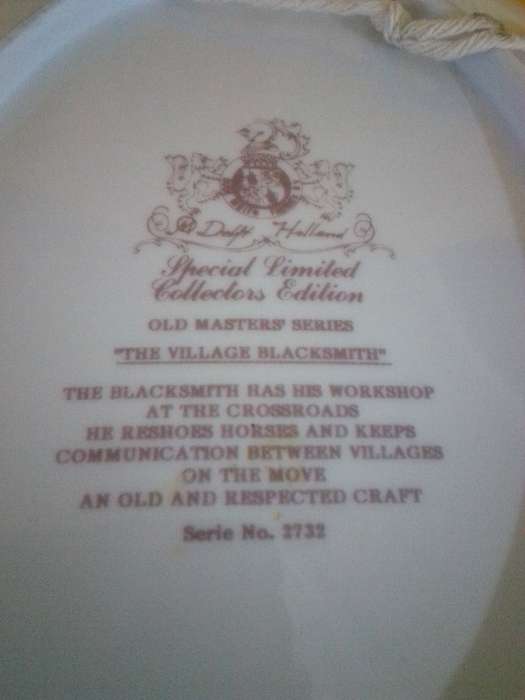 Delft Special Limited Collectors Edition 'The Village Blacksmith'
