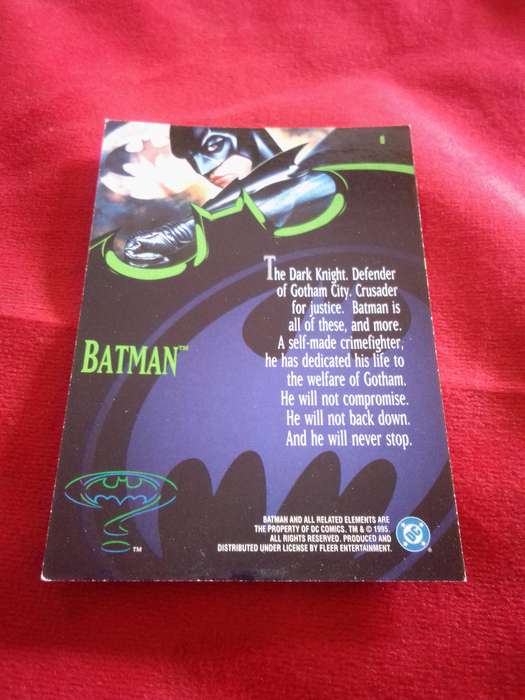 Batman #1 Fleer 95 Ultra Trading Card