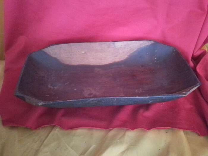 Vintage African Hand Carved Wooden Dish