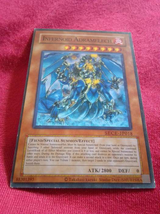 1996 Konami Yu-Gi-Oh Trading Card 'Infernoid Adramelech'