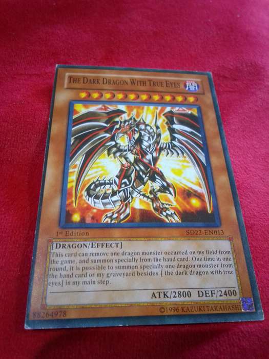 1996 Konami Yu-Gi-Oh Trading Card 'The Dark Dragon With True Eyes'