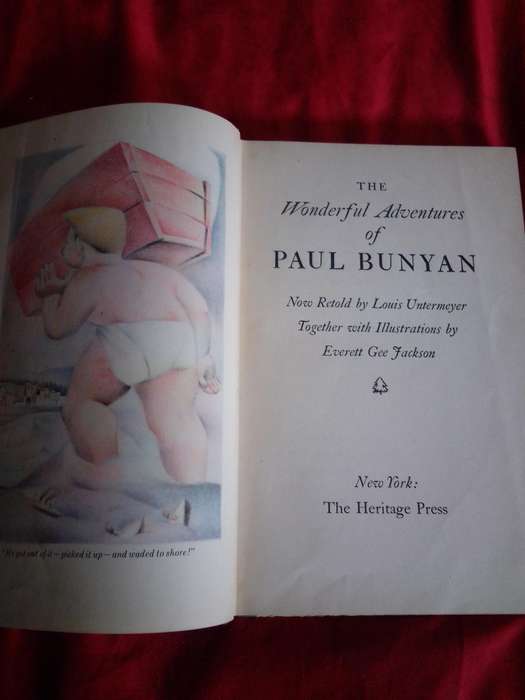 The Wonderful Adventures of Paul Bunyan 1945 Illustrated Hardcover