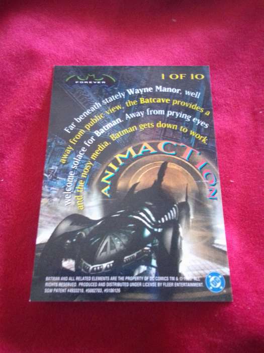 1995 Batman Forever 1 of 10 Trading Card