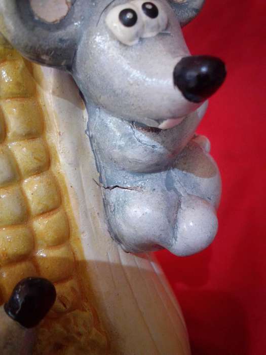 Cute Retro Terracotta Handpainted Mice on Corn Kitchen Ornaments