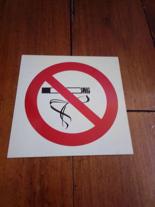 Plastic No Smoking Sign