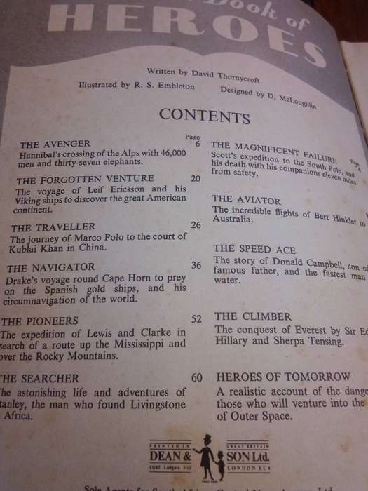The First Book of Heroes - David Thornycroft 1958 Hardcover