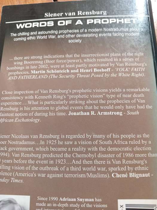 Words of a Prophet - Adriaan Snyman 2005 Paperback