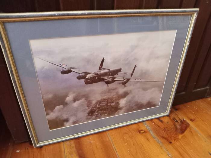 Stunning Glass Framed Bomber Print Signed & Dated 88