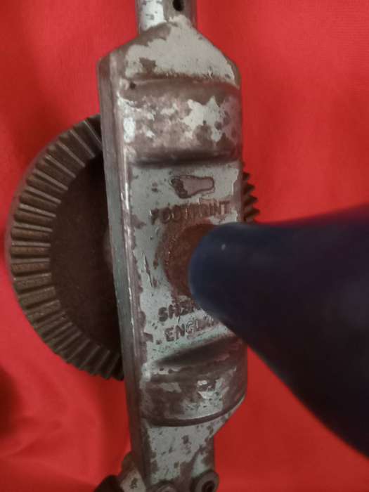 Vintage Footprint Sheffield England Hand Drill