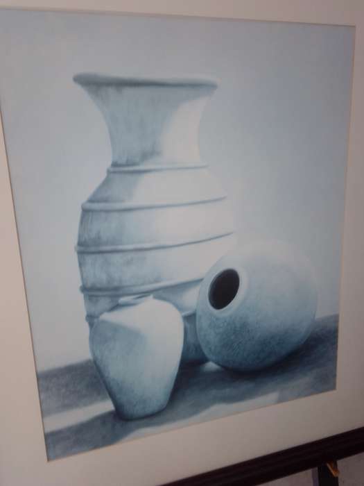 Stunning Large Framed Print 'Old Vases'