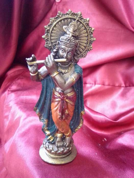 Vintage Resin Buddhist Goddess Handpainted