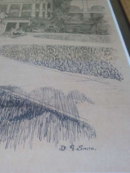 SA Artist D.G. Smith Signed Lithograph 'Durban Town Hall & War Memorial