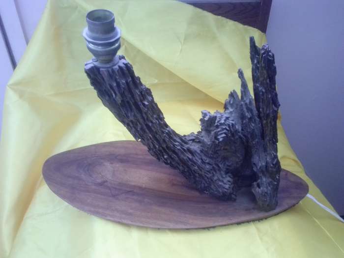 Stunning Vintage Driftwood Table Lamp