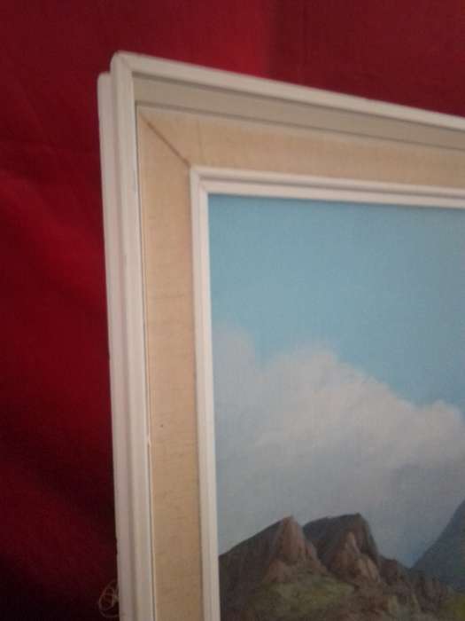 Famous SA Artist Danie Van Niekerk (1931 - 2003) Oil On Board 'Mountains & Dam' Signed