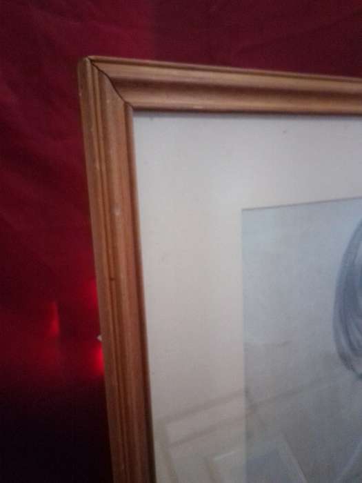 Glass Framed Pencil / Charcoal Drawing of a Young Woman Signed & Dated 1960