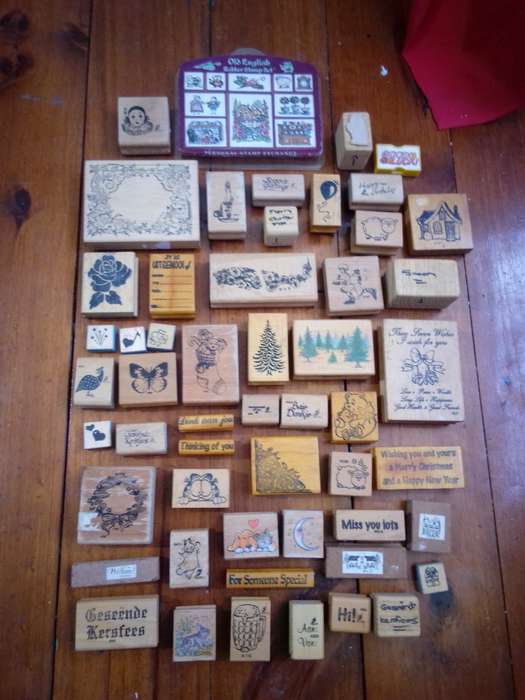 62 x Vintage / Retro Rubber Stamps