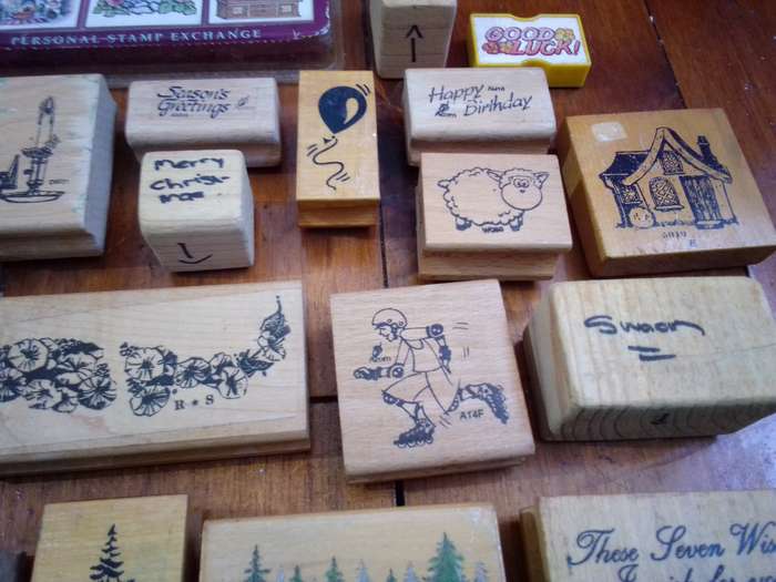 62 x Vintage / Retro Rubber Stamps