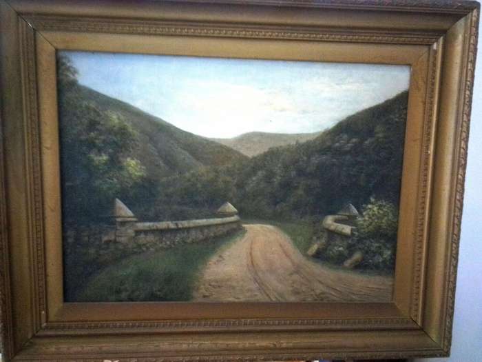 19th Century Oil on Canvas 'Landscape' George Rowney & Co
