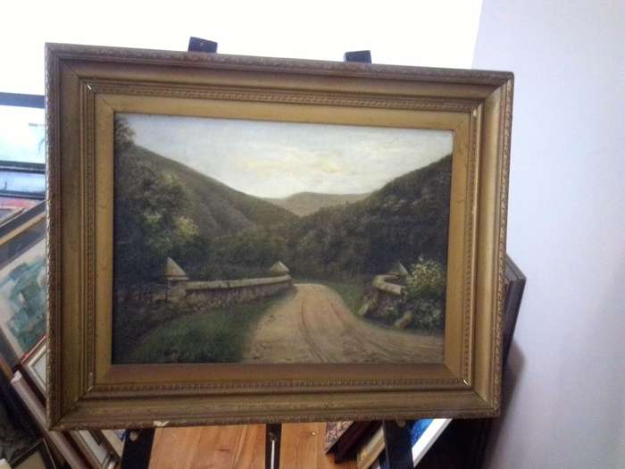 19th Century Oil on Canvas 'Landscape' George Rowney & Co