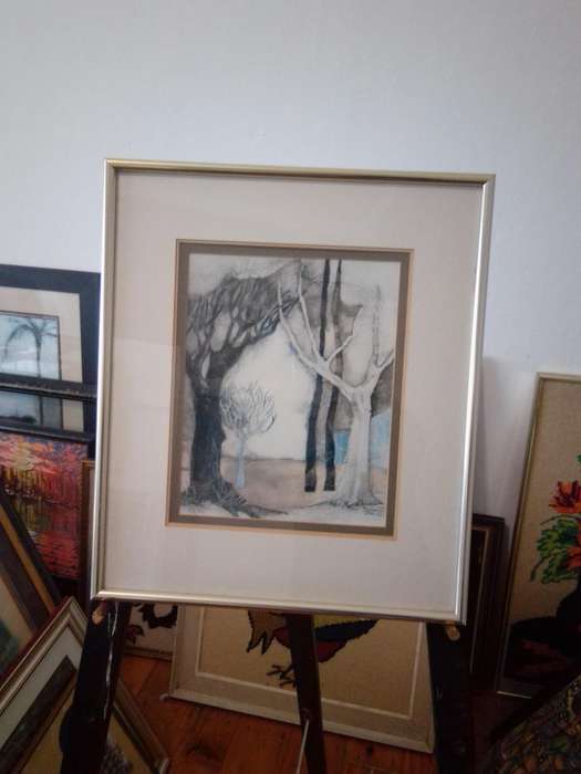 Stunning Foil Mixed Media by Rosina Wachtmeister (1939 - ) Signed & date 1983