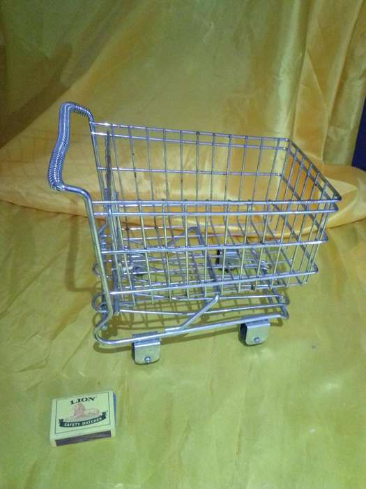 Mini Steel Replica Shopping Cart