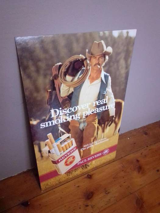1989 Paul Revere Hardboard Cigarette Display