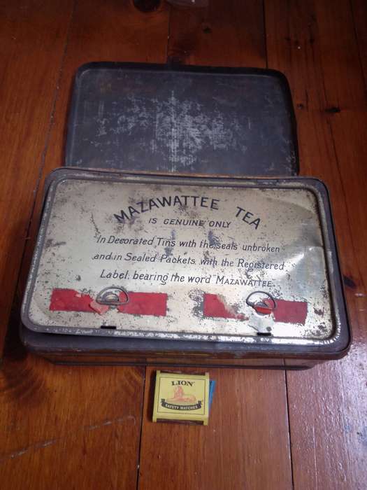 Early 1900's Mazawattee 3lbs for 7'6 Tea Tin With Original Seal