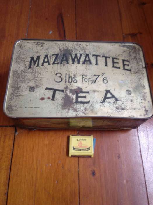 Early 1900's Mazawattee 3lbs for 7'6 Tea Tin With Original Seal