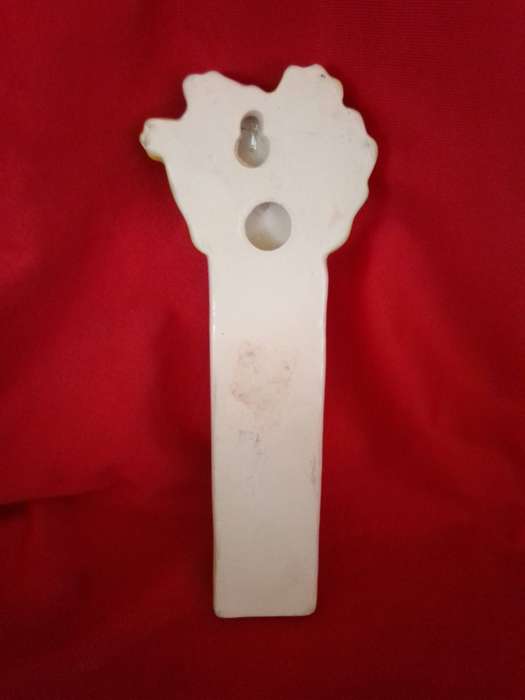 Retro Ceramic Glazed Cow Themed Thermometer