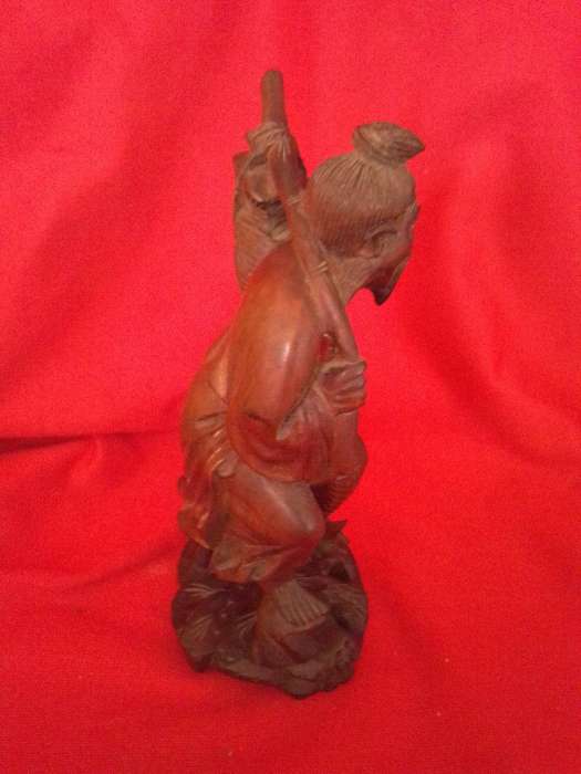 Vintage Hand Carved Wooden Chinese Mudman