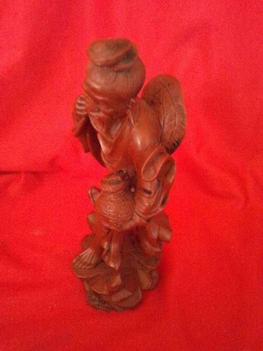 Vintage Dragons Blood (Red Resin) Chinese Mudman Figurine