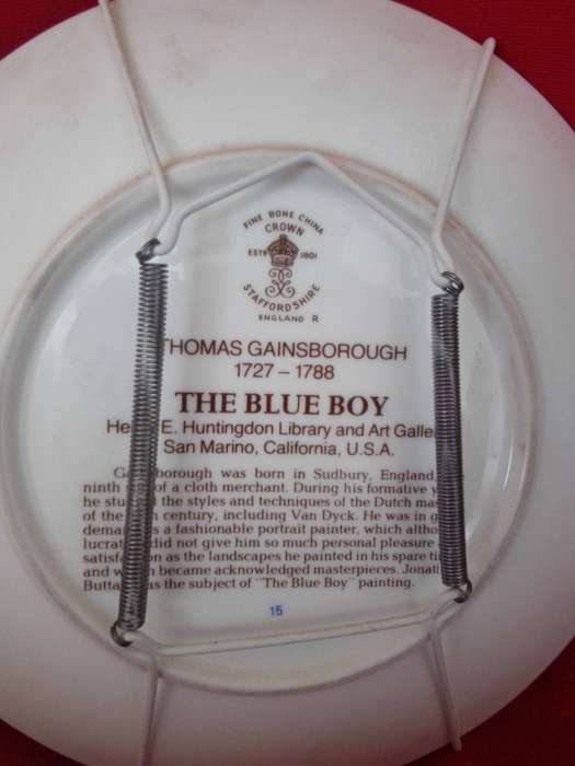 Crown Staffordshire 'The Blue Boy' Collectors Plate