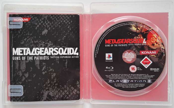 Metal Gear Solid 4: Guns Of The Patriots for PS3 Complete Game + Manual- Good Condition