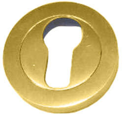 DPS Brass Euro Escutcheon Round 50mm PAIR