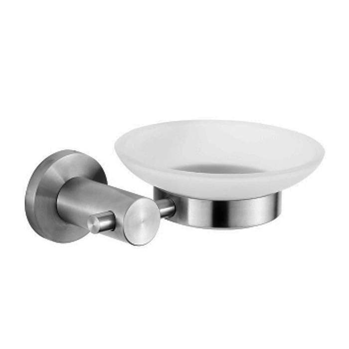 Fortis Stainless Steel Glass Soap Dish Satin