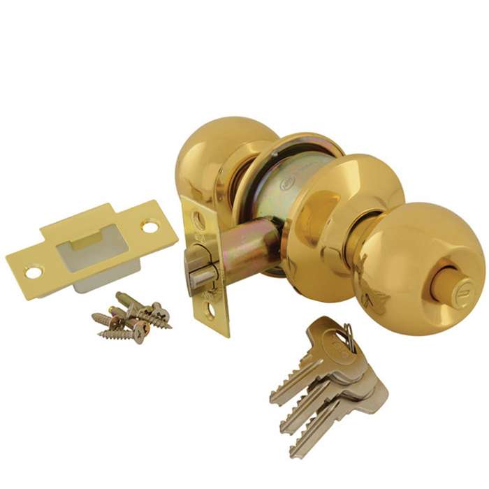 Yale Round Cylindrical Knobset PB